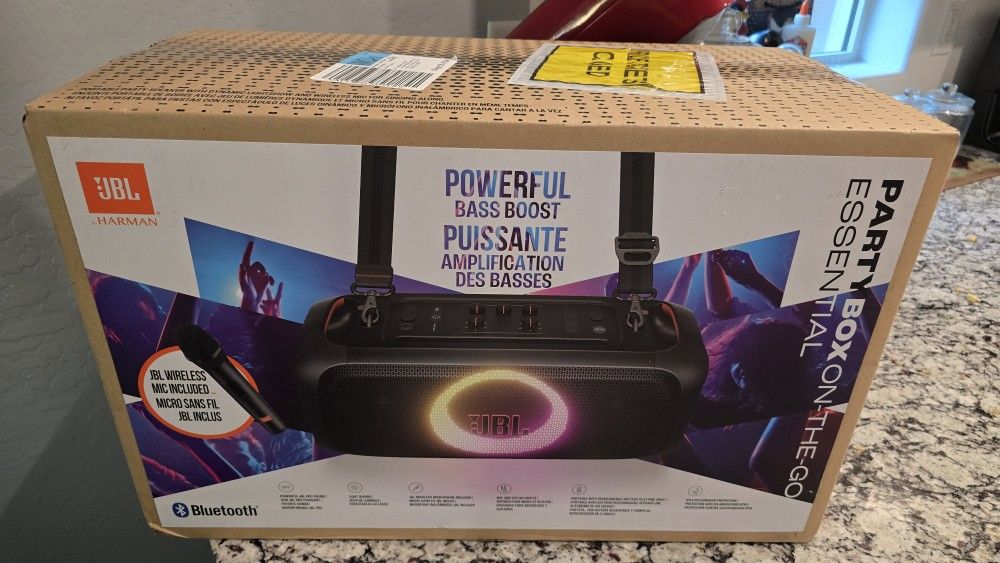 JBL PartyBox On-the-Go Essential Portable Bluetooth Party Speaker 