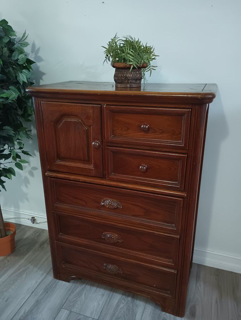 Vintage Dark Wood Dresser