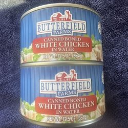 Butterfield Farms Canned Boned White Chicken 12.5 oz expires August 2028