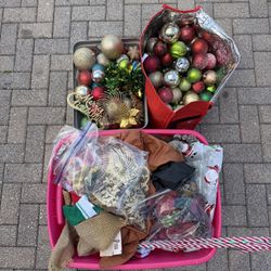Full Box of Christmas Decorations