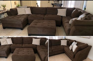 Brown sectional
