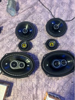 Kicker door speakers 6x9 6.5 and tweeters 3.5 amplifiers 800x4 taramp skar 1200 epicenter soundstream spider black