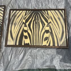 Two Zebra Paintings.