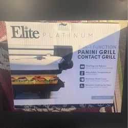 Elite Platinum 2 in 1 function panini grill contact grill