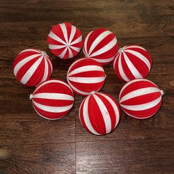 Red/white  Medium Size Ornaments