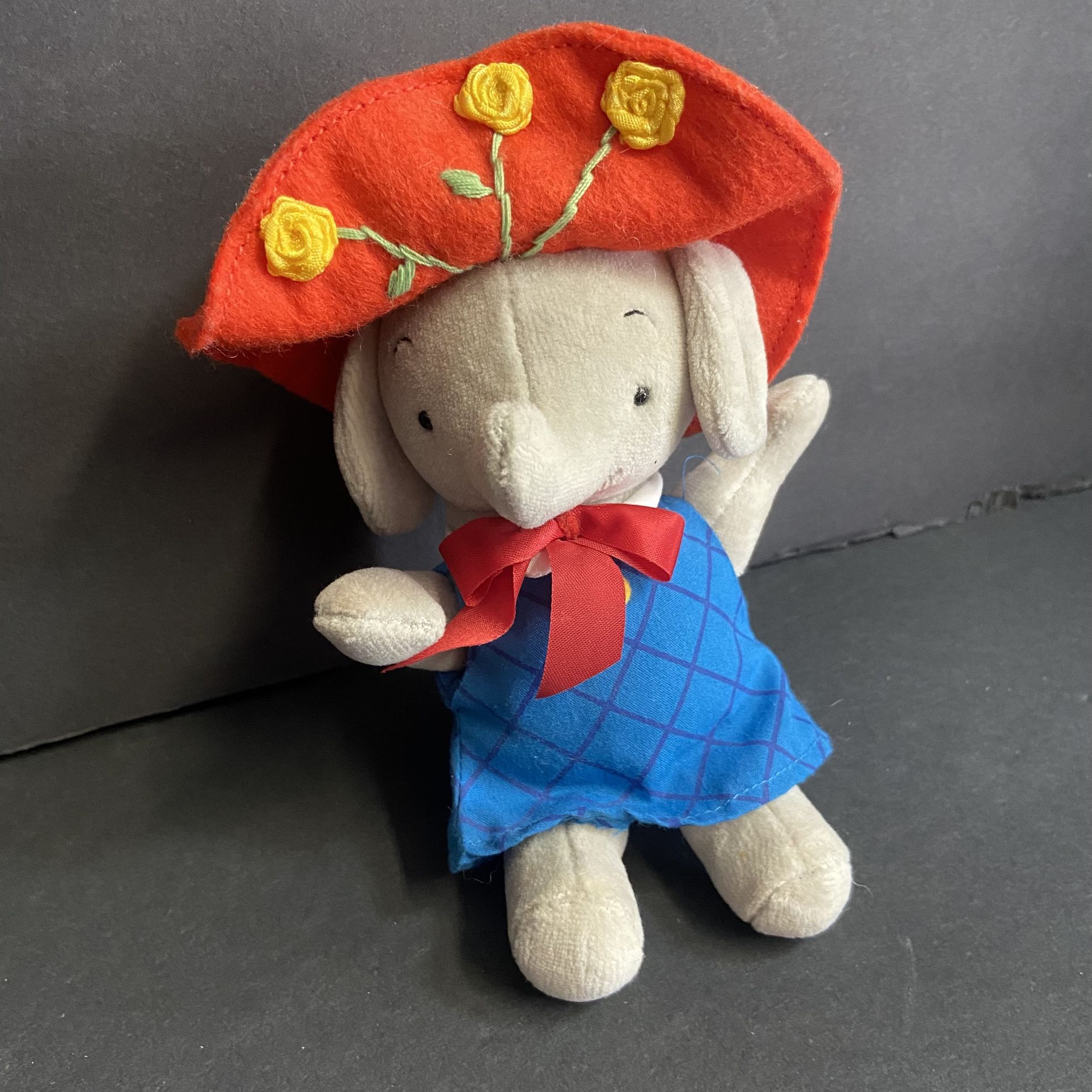 2005 MerryMakers Ella The Elegant Elephant Ella 6.5" Plush