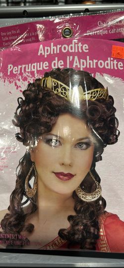 Aphrodite Costume Wig Brown Curly