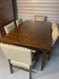 Ethan Allen Leather Sofa + Dining + Bedroom Collection