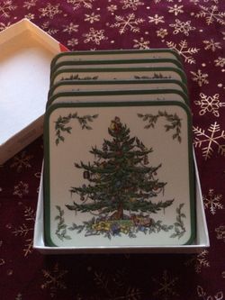 Pimpernel Vintage Spode Christmas Tree Coasters