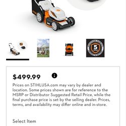 Stihl RMA 348 Set electric lawnmower