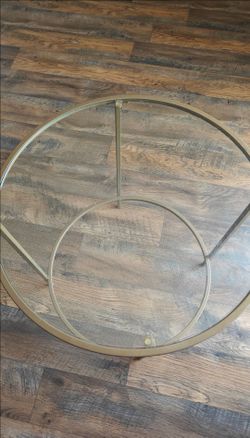 Round Glass &  Metal Table Home Furniture