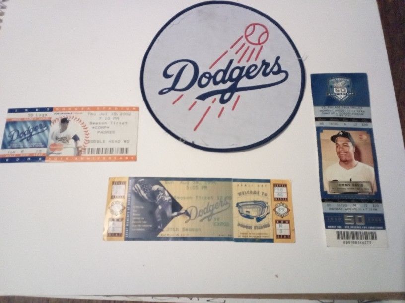 Old Los Angeles Dodgers Ticket Stubs