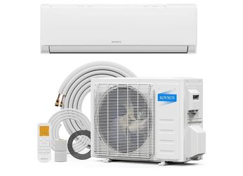ROVSUN 9000 BTU Mini Split AC/Heating System with Inverter, 19 SEER2 Energy Saving 115V Ductless Split-System Air Conditioner with Pre-Charged Condens