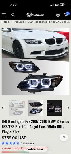 Bmw e9x coupe headlights