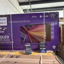 55”PHILIPS QLED 4K SMARt TV