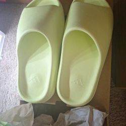 Yeezy Green Glow Slides 11m Brand New. Price Negotiable. Never Footed. Great Box 