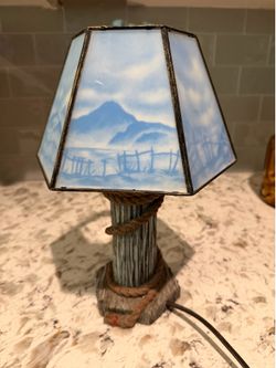 Vintage lamp glass shade