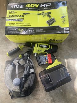 RYOBI 40V HP Brushless EZClean 600 PSI 0.7 GPM Cold Water Electric Power Cleaner (Tool-Only)