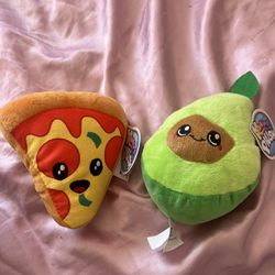Pizza and avocado plushies set