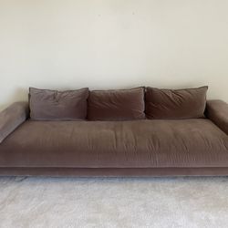 CB2 Camden Velvet Sofa In Rye