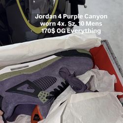 Jordan 4 Purple Canyon