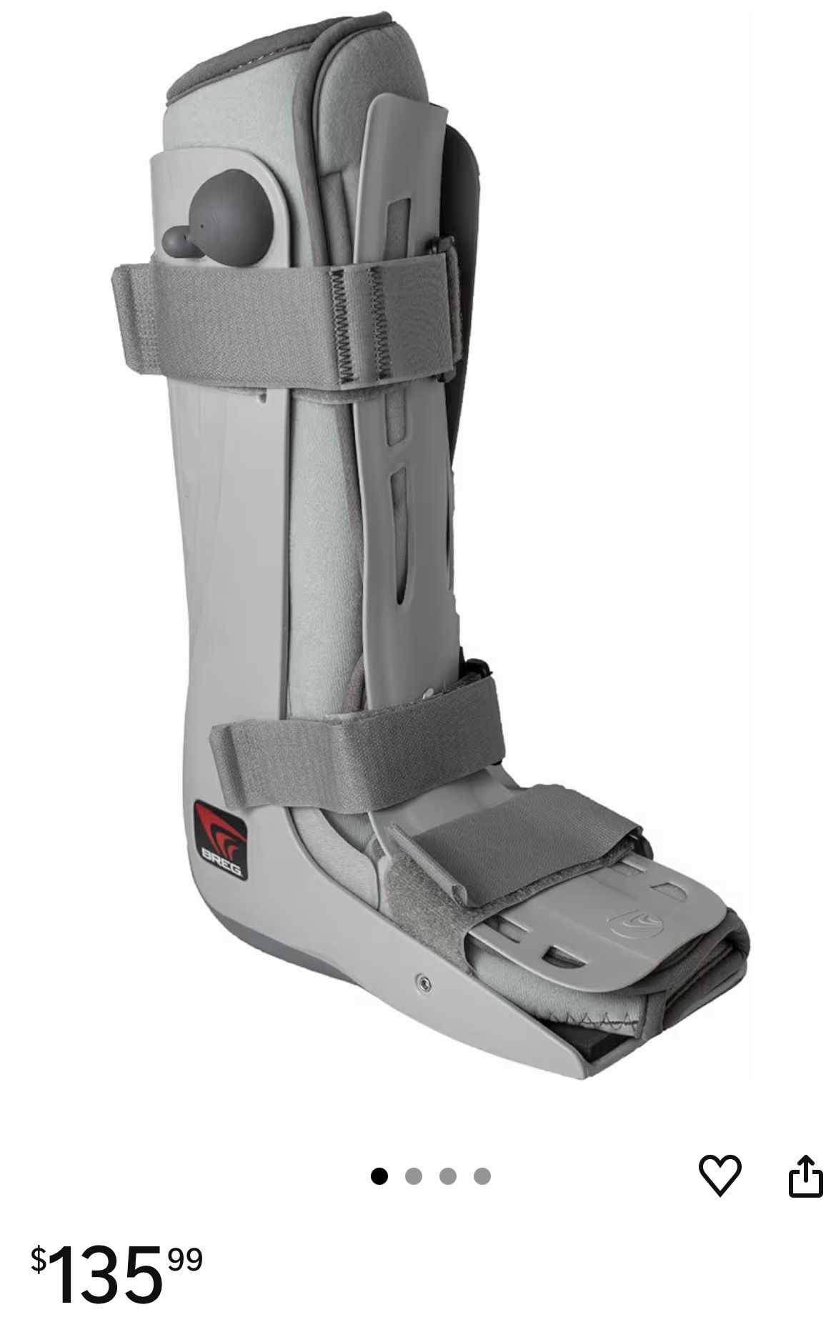 Breg Genesis Full Shell Walker Boot Size Medium