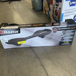 Razor Black Label RipStik Ripster Caster Board - 2 Wheel Pivoting Skateboard, for Child 8+