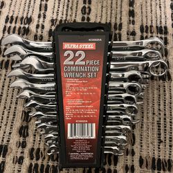 UltraSteel 22 Piece Metric, SAE Combination Wrench Set
