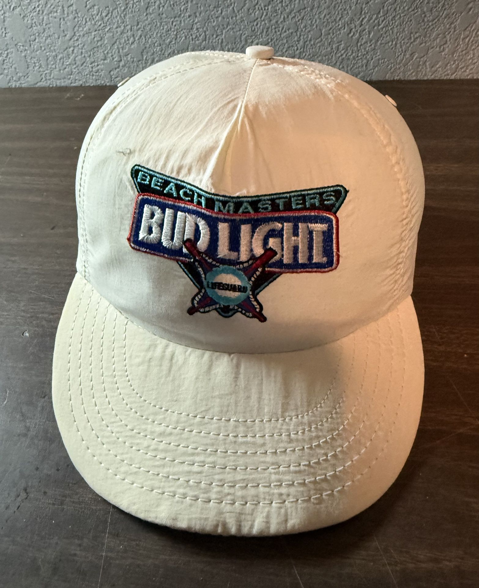 Vintage 90s Bud Light Rare Beach Masters Snapback Hat Cap Made In The USA