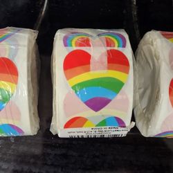 3 Pack Heart Stickers 