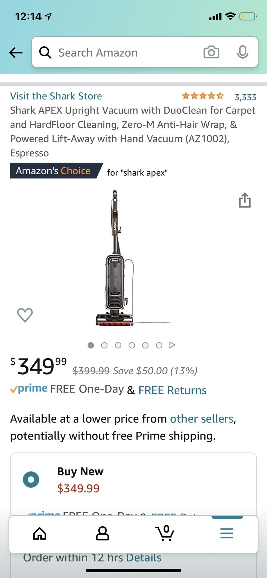 Shark apex vacuum