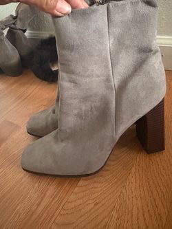 Boots an black furry heels