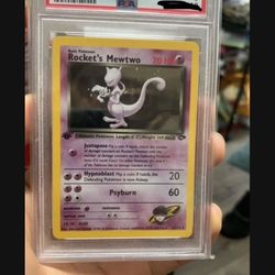 Pokemon Rockets Mewtwo 1st Edition PSA 9