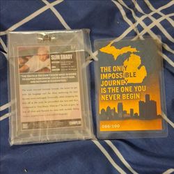 Slim shady complex collectable card and straight out the mitten  1 gram .999 fine silver