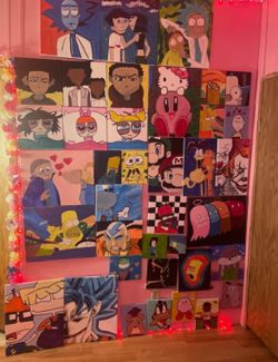 Collection of Cartoon Character Paintings