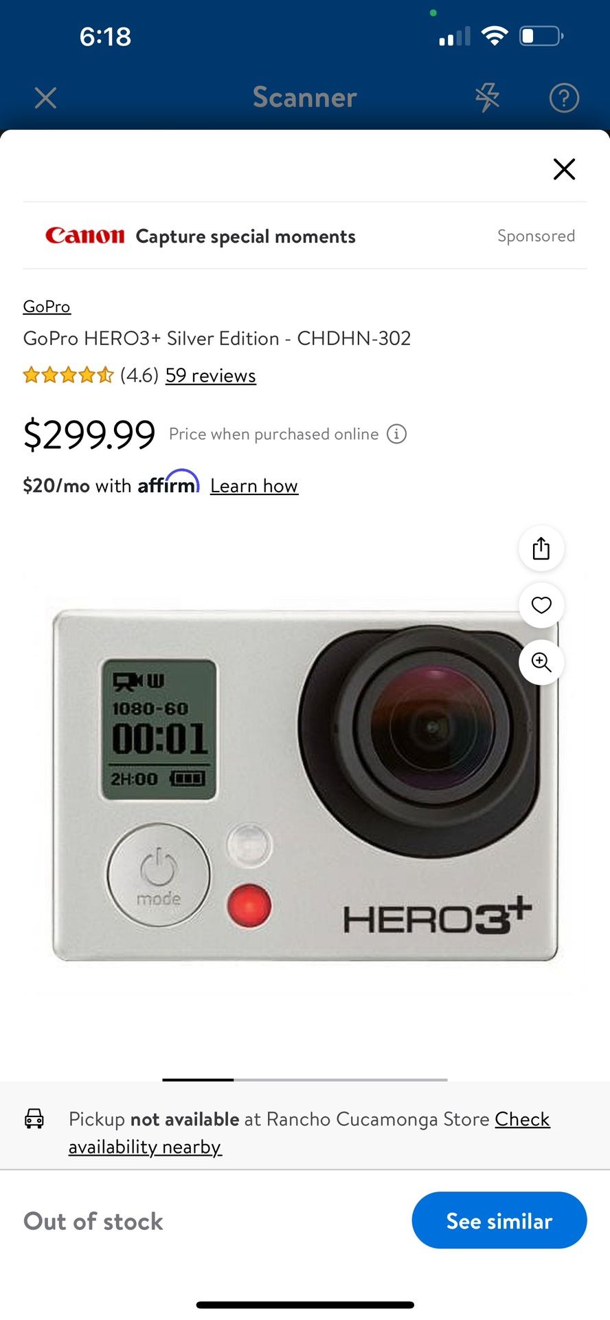 New GoPro camera still in the box never been open I can’t throw attachment for a helmet or for a dashboard