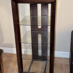 Coaster Furniture Dark Brown Media Tower With Glass Shelves