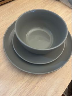 Target Gray Dining Set - Bowls and Plates