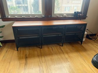 Rustic Metal and Wood TV stand
