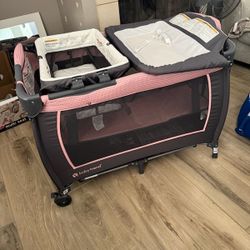 Play Pen, Crib With Changing Table