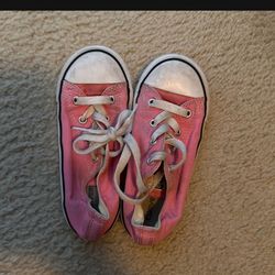 Size 10 Pink All Star Converse Kid Shoes 