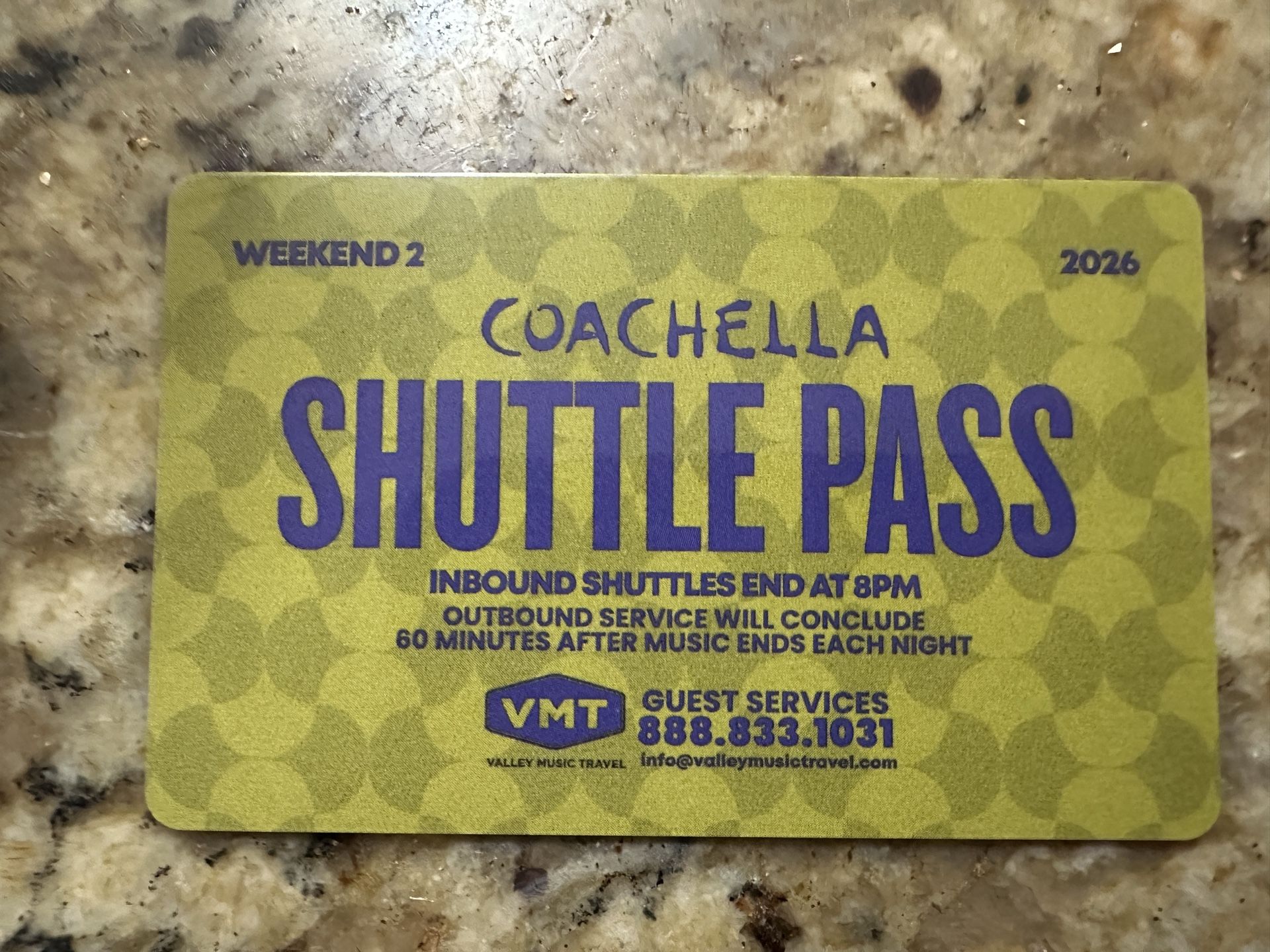 Coachella Weekend 2 Shuttle Pass