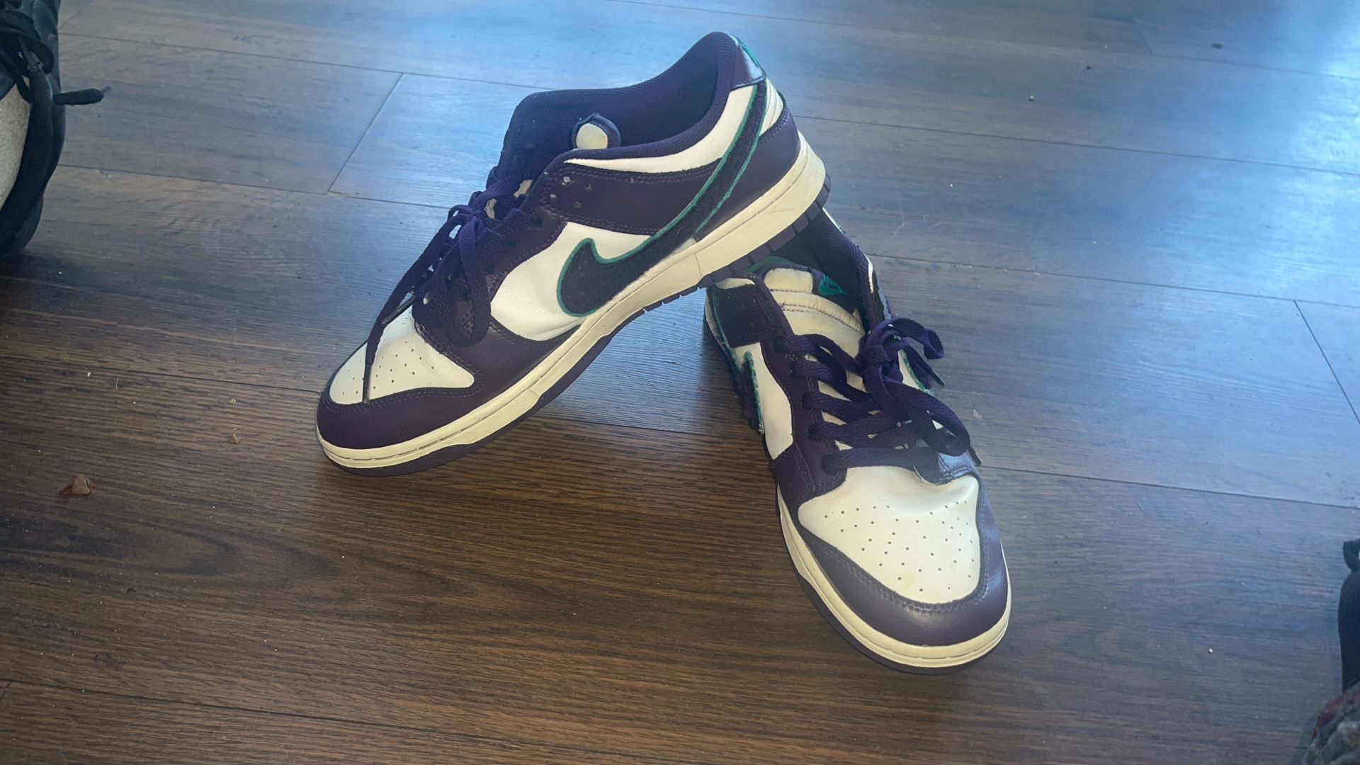 Purple And White Dunks