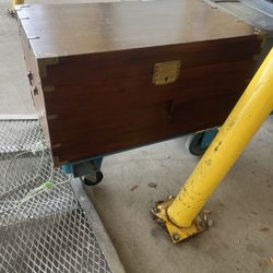Large Vintage Cedar Hope Chest Brass Hardware 