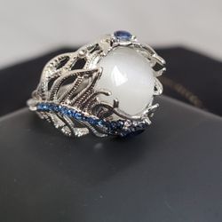 CHUNKY MOONSTONE RING 