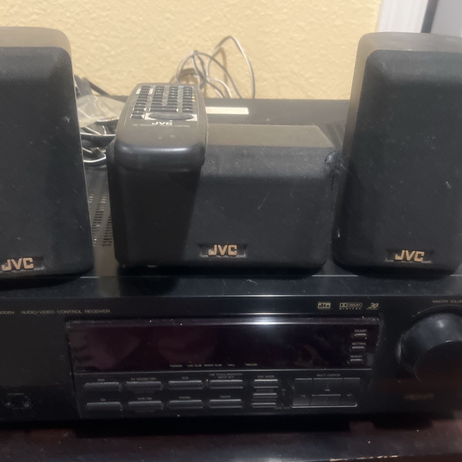 JVC RX-6008v Audio/video Control Receiver Y Y With Three Speakers