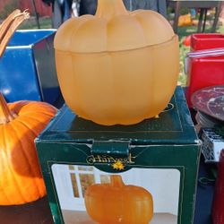 Glass Pumpkin Jar
