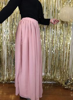 Pink maxi skirt