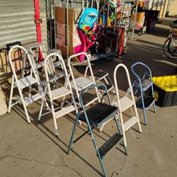 Small step ladders and stools 10 each