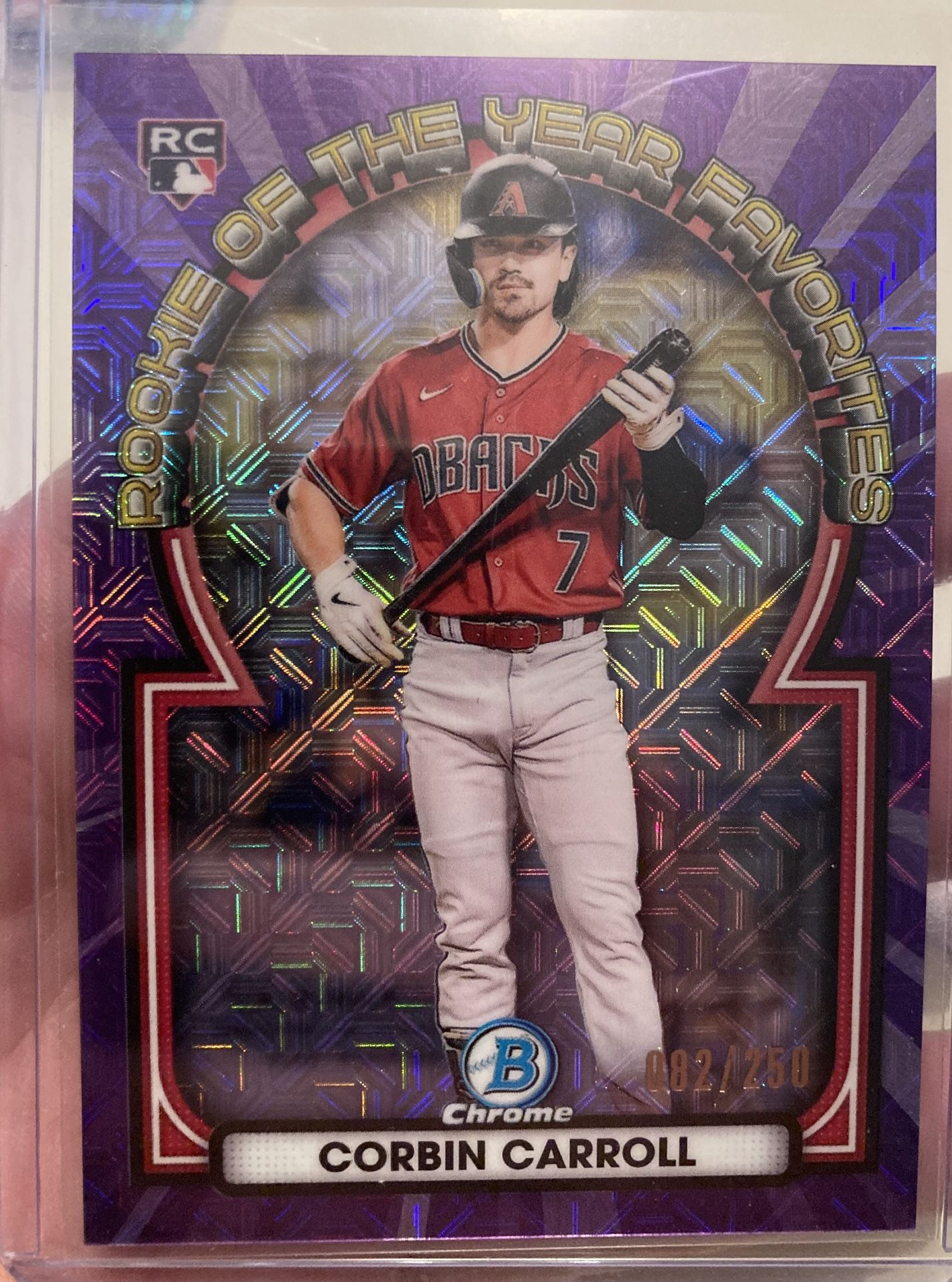 Bowman Chrome Purple Mojo Corbin Carroll 82/250 for Sale in